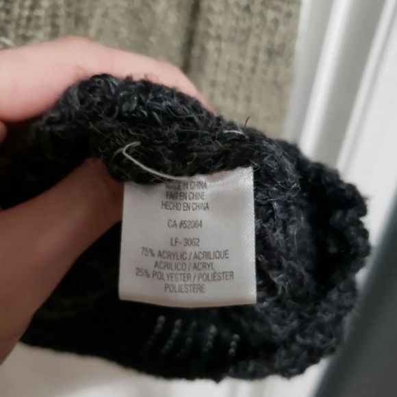 La Fée Verte Anthropologie sweater colorblock black gray small - Picture 4 of 8